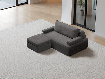 Cushie Modular 2-Seater Chaise (1.54m) - Charcoal
