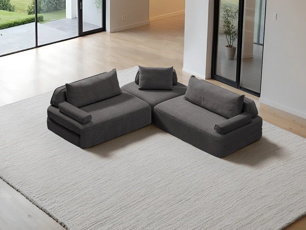 Cushie Modular 5-Seater Corner (2.55m) - Charcoal