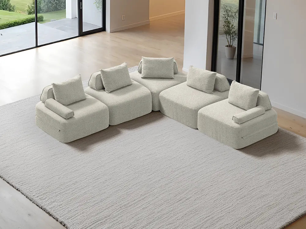Cushie Modular 5-Seater Corner (3.05m) - Cream