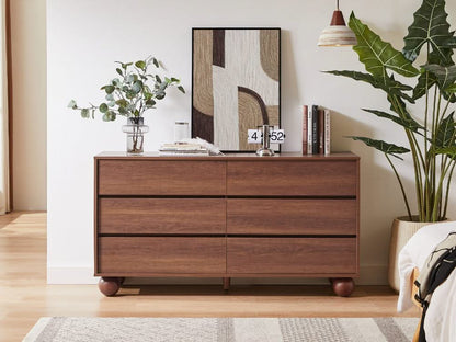 Ballico 6 Chest of Drawers - Walnut