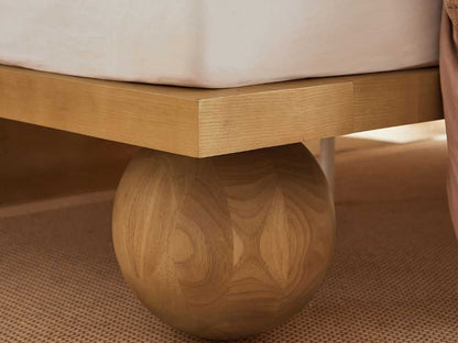 Ballico Timber Bed Base - Light Oak