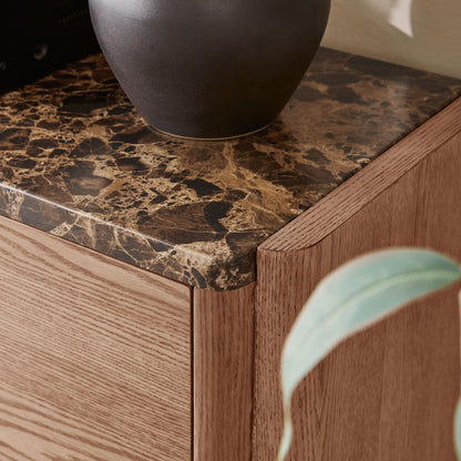 Hank Marble Sideboard - Walnut