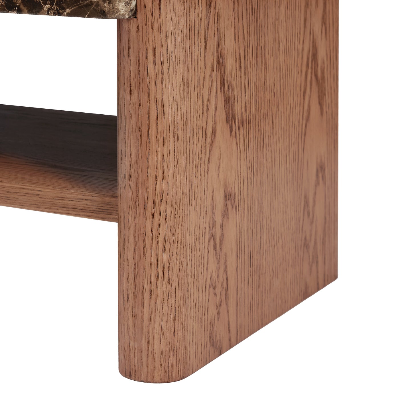 Hank Marble Coffee Table - Walnut