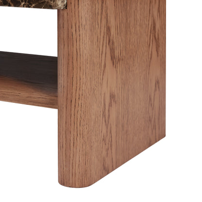 Hank Marble Coffee Table - Walnut
