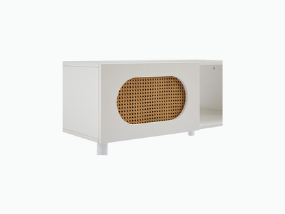 Kona White Rattan Coffee Table